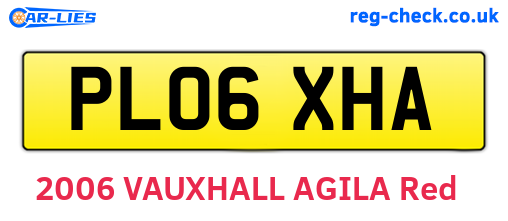 PL06XHA are the vehicle registration plates.
