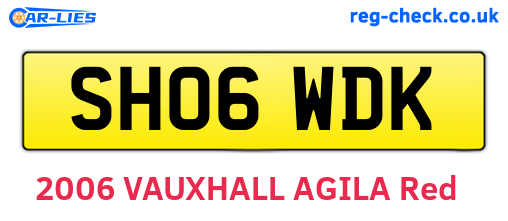 SH06WDK are the vehicle registration plates.