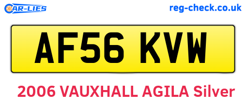 AF56KVW are the vehicle registration plates.
