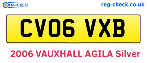 CV06VXB are the vehicle registration plates.