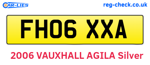 FH06XXA are the vehicle registration plates.
