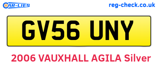 GV56UNY are the vehicle registration plates.
