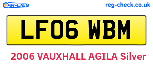 LF06WBM are the vehicle registration plates.