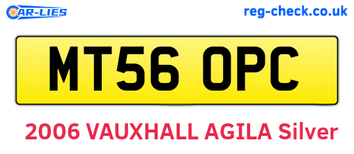 MT56OPC are the vehicle registration plates.