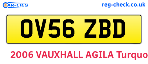 OV56ZBD are the vehicle registration plates.