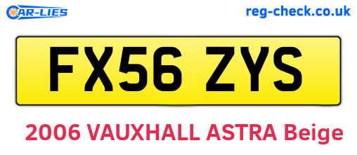 FX56ZYS are the vehicle registration plates.