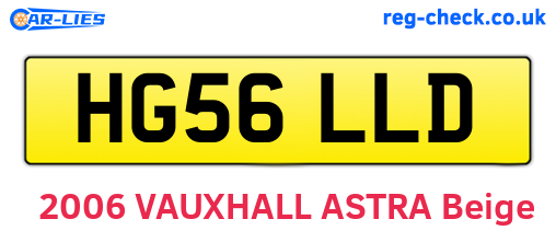 HG56LLD are the vehicle registration plates.