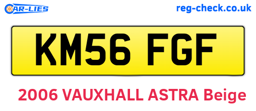 KM56FGF are the vehicle registration plates.