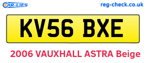 KV56BXE are the vehicle registration plates.
