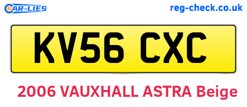 KV56CXC are the vehicle registration plates.
