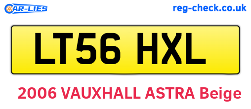 LT56HXL are the vehicle registration plates.