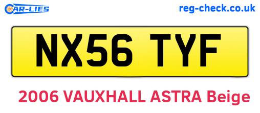 NX56TYF are the vehicle registration plates.