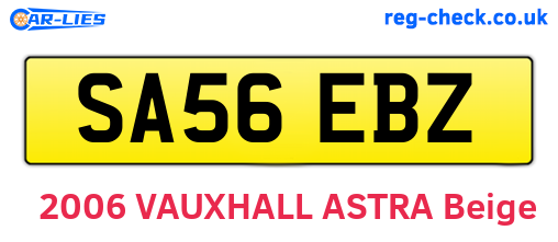 SA56EBZ are the vehicle registration plates.