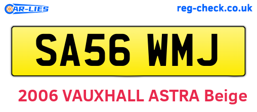 SA56WMJ are the vehicle registration plates.