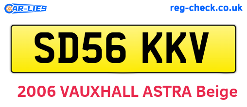 SD56KKV are the vehicle registration plates.