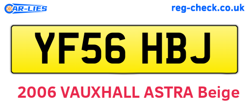 YF56HBJ are the vehicle registration plates.