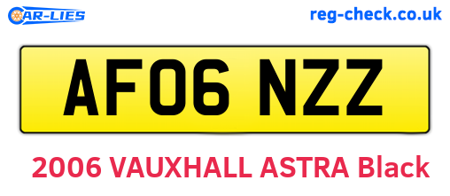 AF06NZZ are the vehicle registration plates.