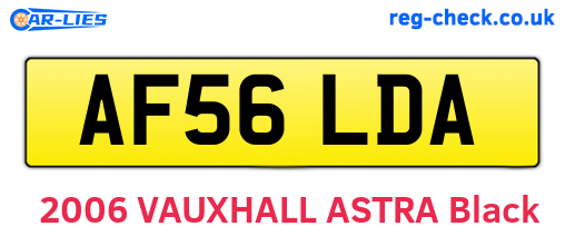 AF56LDA are the vehicle registration plates.