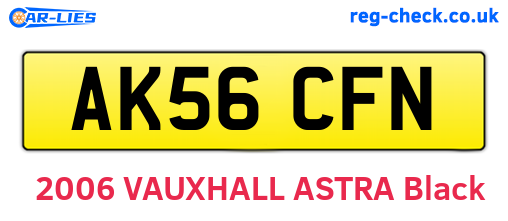 AK56CFN are the vehicle registration plates.