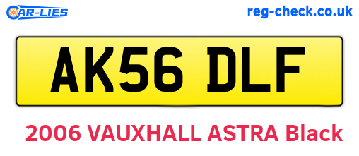 AK56DLF are the vehicle registration plates.