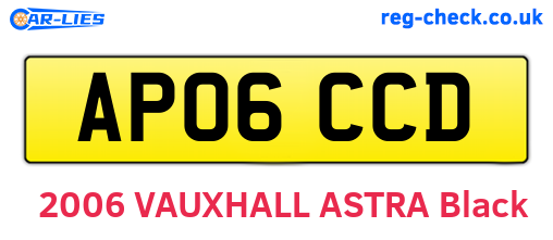 AP06CCD are the vehicle registration plates.