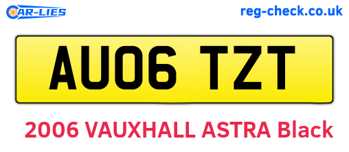 AU06TZT are the vehicle registration plates.