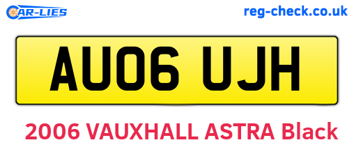 AU06UJH are the vehicle registration plates.