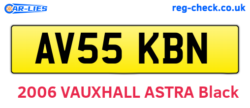 AV55KBN are the vehicle registration plates.
