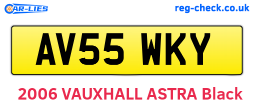AV55WKY are the vehicle registration plates.