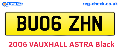 BU06ZHN are the vehicle registration plates.