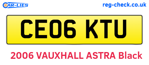 CE06KTU are the vehicle registration plates.