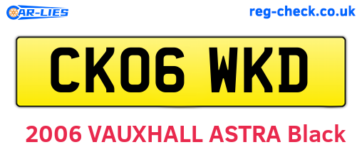 CK06WKD are the vehicle registration plates.