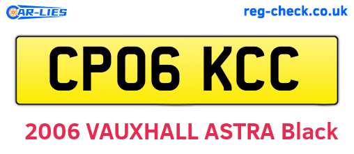 CP06KCC are the vehicle registration plates.