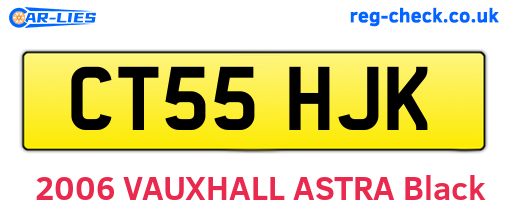 CT55HJK are the vehicle registration plates.