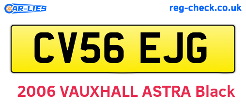 CV56EJG are the vehicle registration plates.