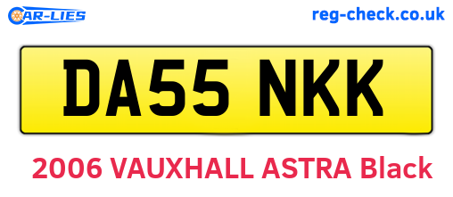 DA55NKK are the vehicle registration plates.