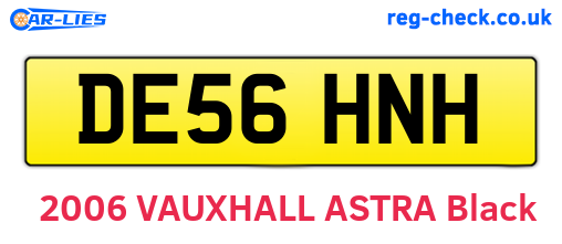 DE56HNH are the vehicle registration plates.