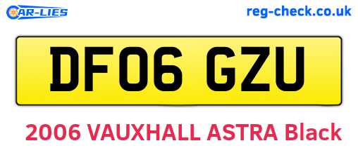 DF06GZU are the vehicle registration plates.