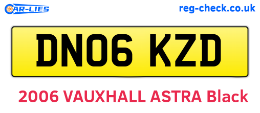 DN06KZD are the vehicle registration plates.