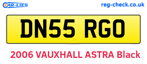 DN55RGO are the vehicle registration plates.