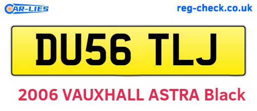 DU56TLJ are the vehicle registration plates.