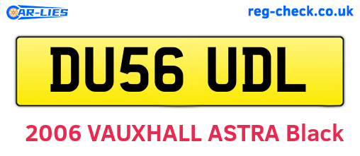 DU56UDL are the vehicle registration plates.