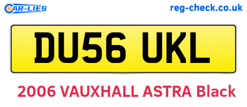 DU56UKL are the vehicle registration plates.