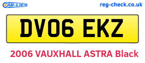DV06EKZ are the vehicle registration plates.