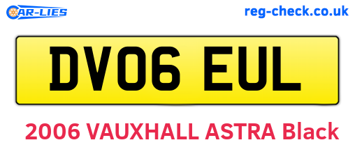 DV06EUL are the vehicle registration plates.