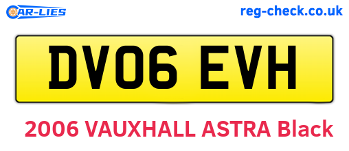 DV06EVH are the vehicle registration plates.