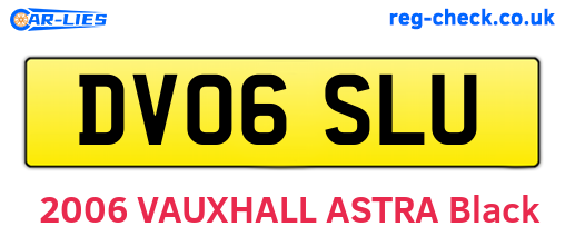 DV06SLU are the vehicle registration plates.