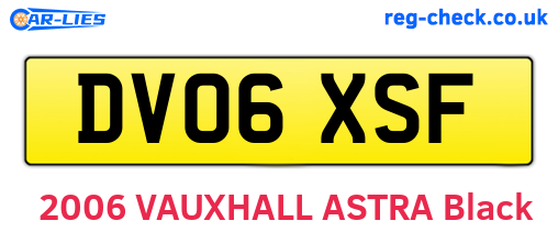 DV06XSF are the vehicle registration plates.