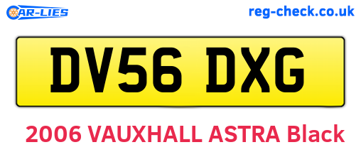 DV56DXG are the vehicle registration plates.