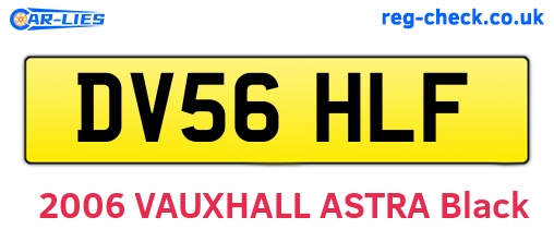 DV56HLF are the vehicle registration plates.